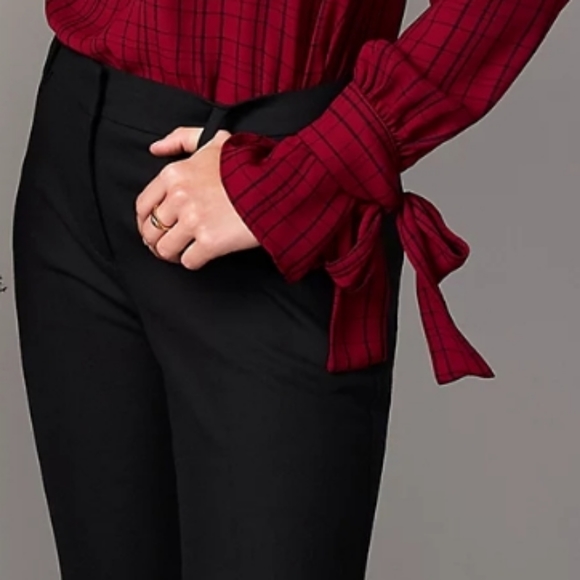 Black Ann Taylor Loft Ankle Trouser - Picture 2 of 9